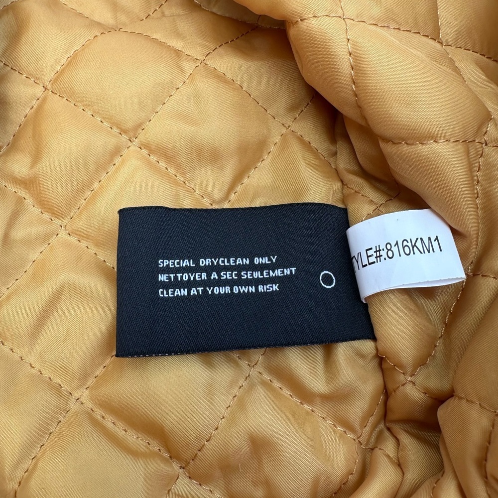 Pelle Pelle Men's Yellow Soda Club Bomber Varsity Jacket - Picture 8 of 14